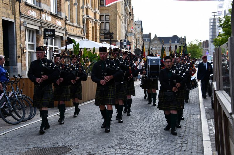 Gedenkveranstaltung Last Post Ypern ANPCV Menen, Belgien 18. Juni 2022