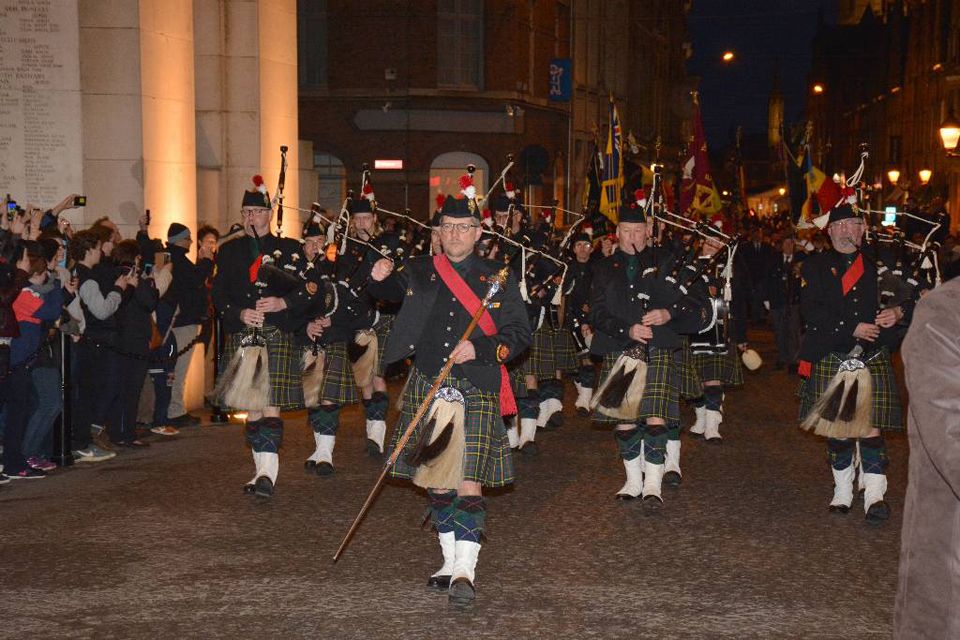 Ypern Last Post 2015 ipes and drums